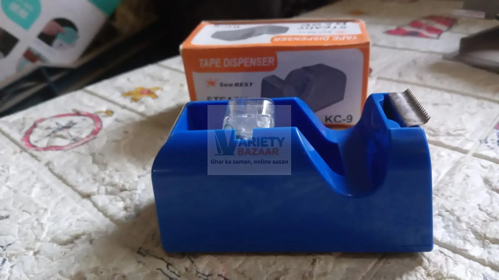 Plastic Tape Dispenser Cutter for Home Office use, Tape Dispenser for Stationary, Tape Cutter Packaging Tape School Supplies (1 pc / 235 Gm) travel sahayak