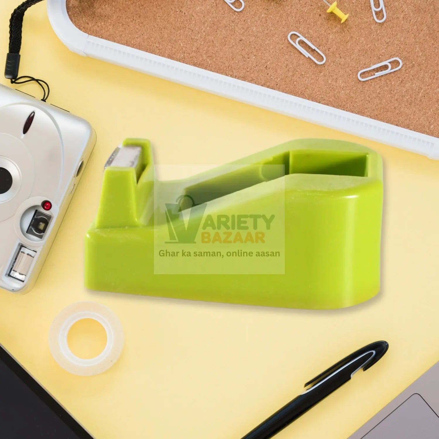 Plastic Tape Dispenser Cutter for Home Office use, Tape Dispenser for Stationary, Tape Cutter Packaging Tape School Supplies (1 pc / 300 Gm) travel sahayak