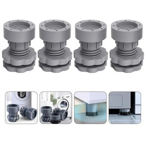 Plastic Washing Machine Vibration Feet , Adjustable Highly Non-Slip Support Anti Vibration Walk  Shock Absorber Noise Cancelling Furniture Lifting Base (4 Pcs Set) Variety Bazaar