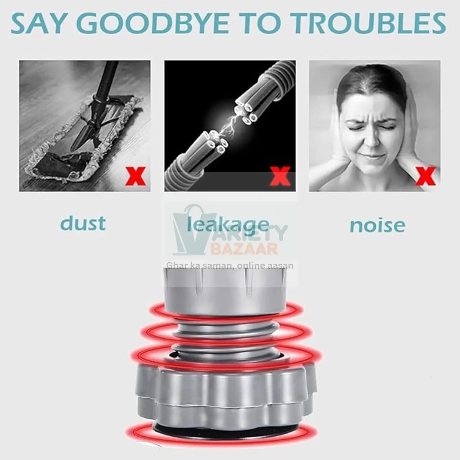 Plastic Washing Machine Vibration Feet , Adjustable Highly Non-Slip Support Anti Vibration Walk  Shock Absorber Noise Cancelling Furniture Lifting Base (4 Pcs Set) Variety Bazaar