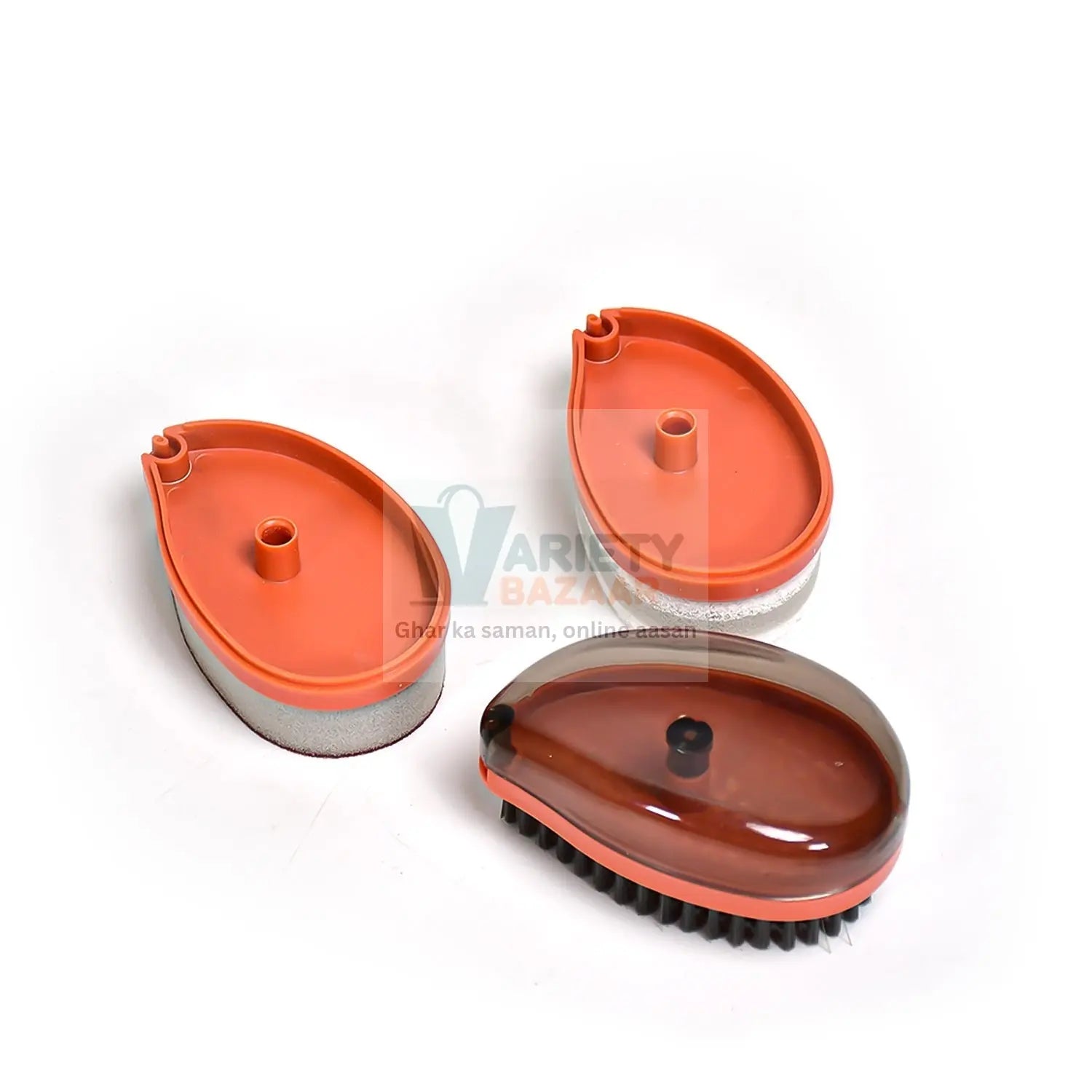 Plastic Wet and Dry Brush for home  (Multicolor, 3 Units) Variety Bazaar