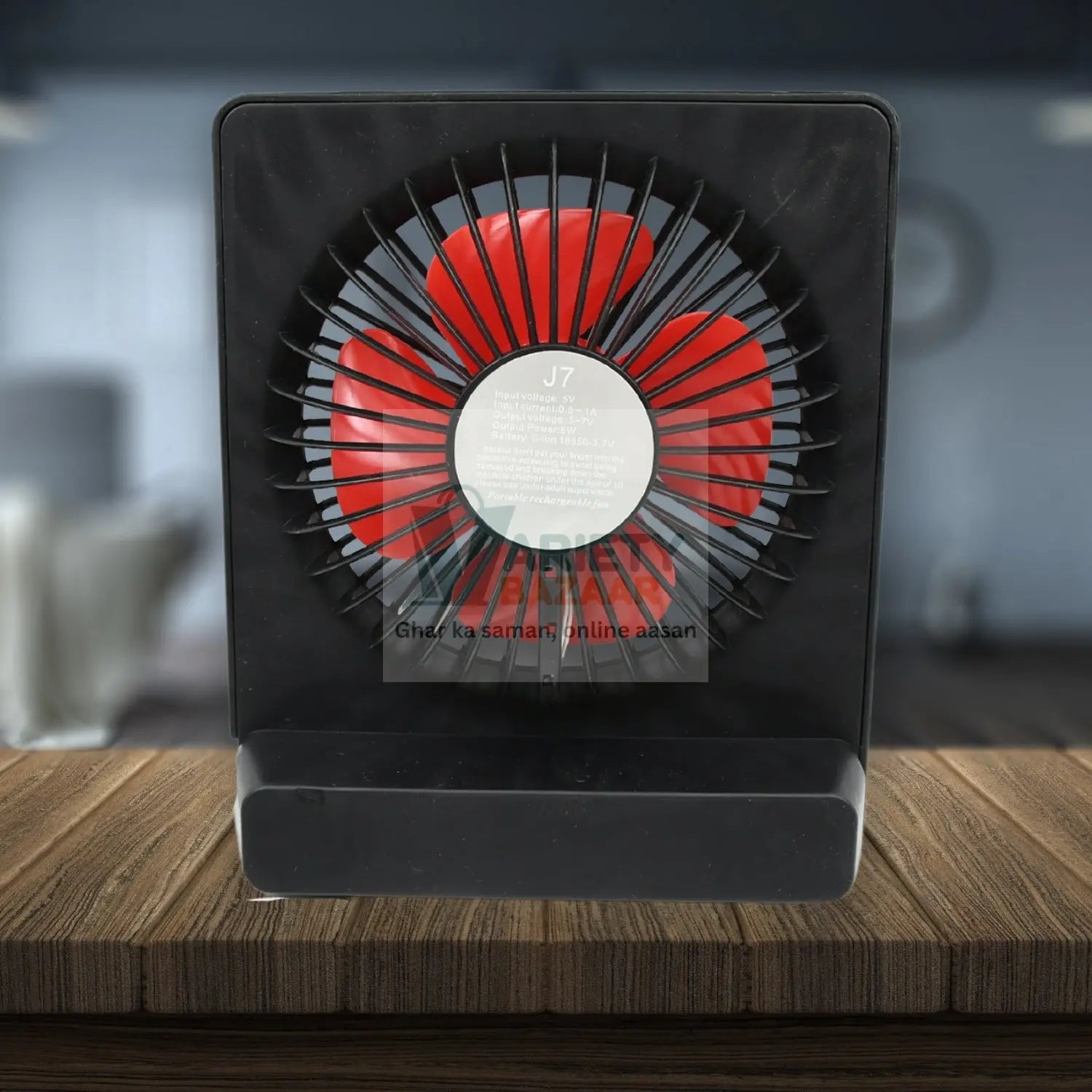 Portable Desk Fan – 1 Speed Setting, Personal Table Fan for Office, School & Home Use (1 Pc) Variety Bazaar