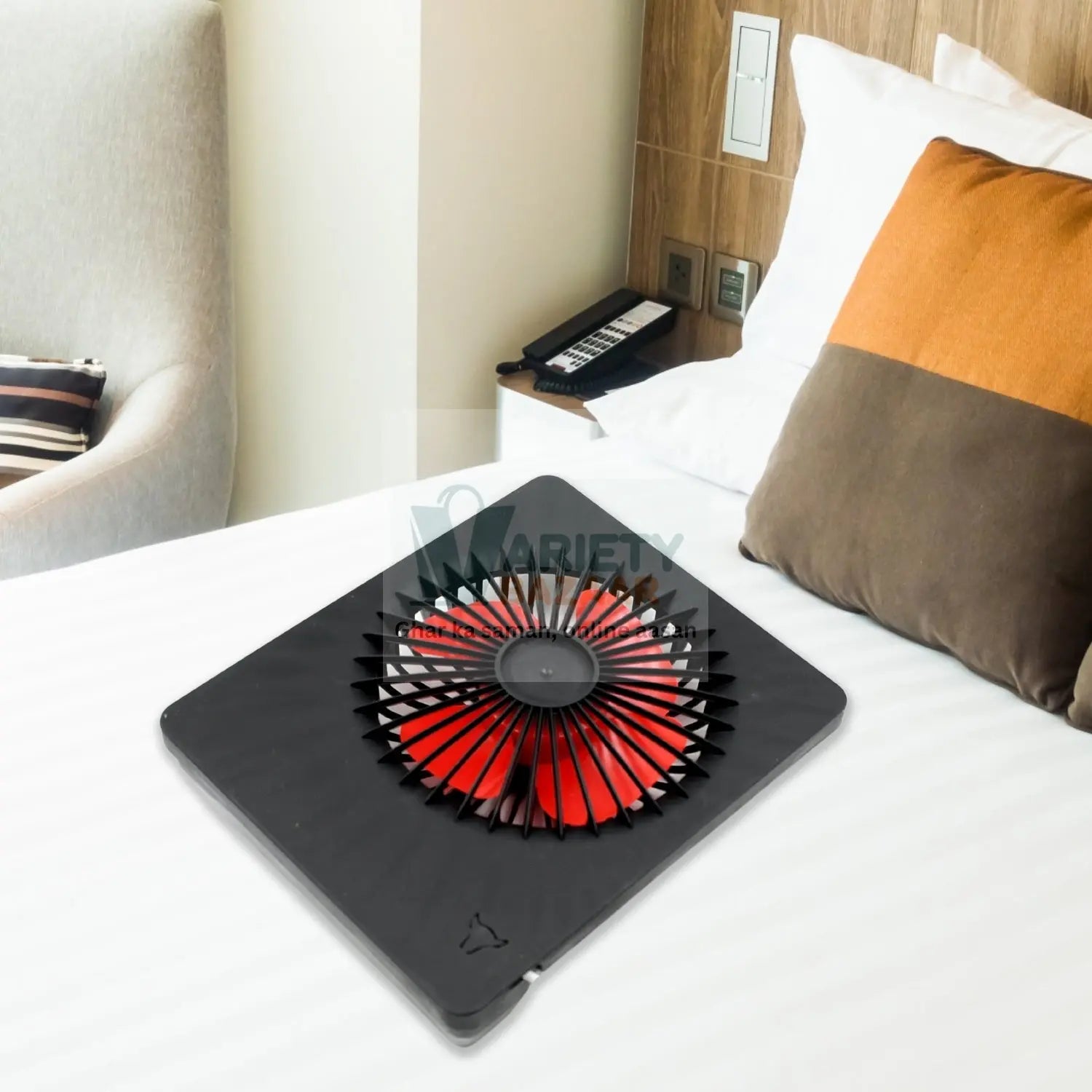 Portable Desk Fan – 1 Speed Setting, Personal Table Fan for Office, School & Home Use (1 Pc) Variety Bazaar