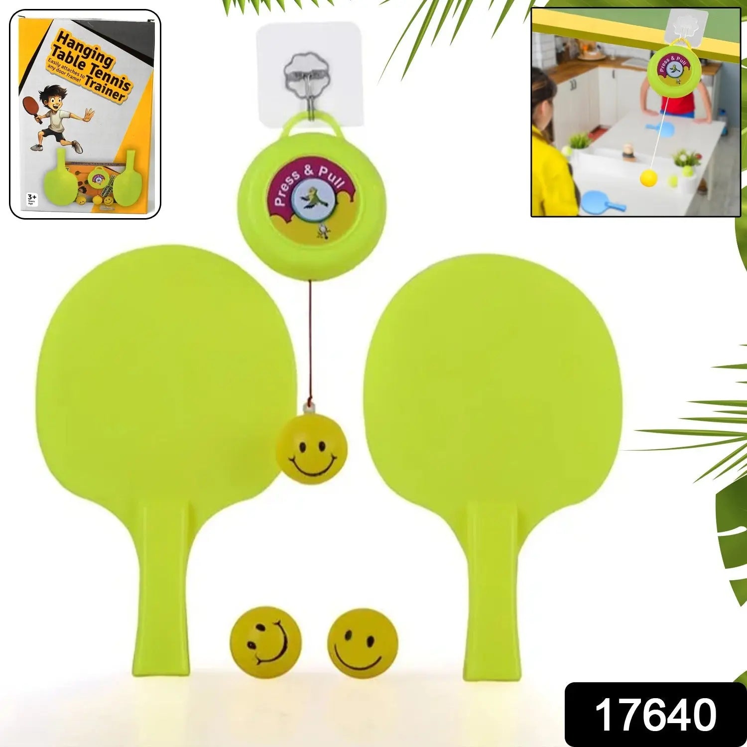 Portable Indoor Hanging Table Tennis with Three Ball, Table Tennis Self Training Set travel sahayak