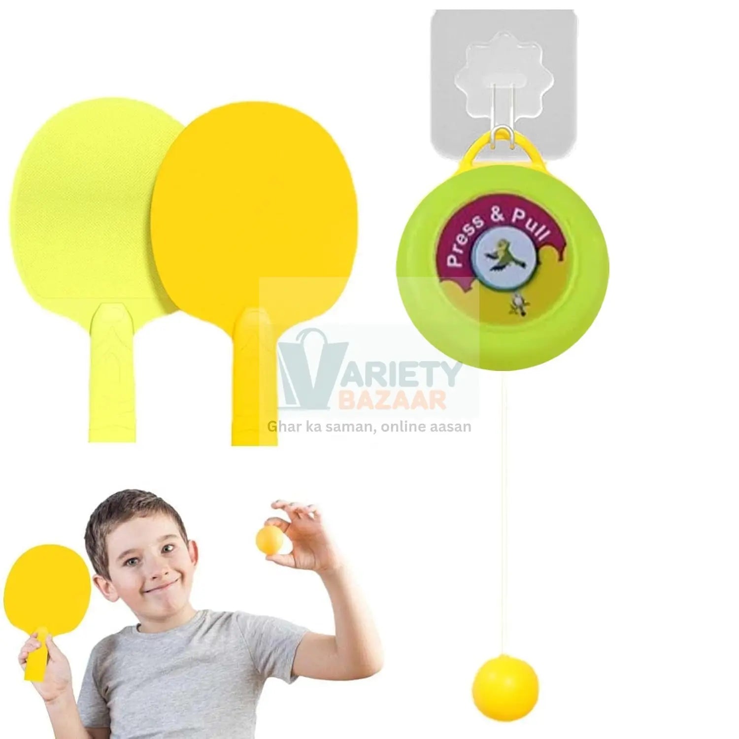 Portable Indoor Hanging Table Tennis with Three Ball, Table Tennis Self Training Set travel sahayak