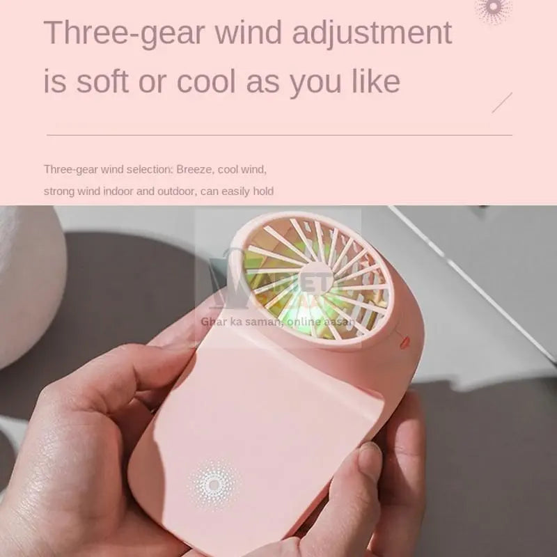 Portable Mobile Phone Holder Fan – Handheld, Multi-Function (Battery Not Include) Variety Bazaar