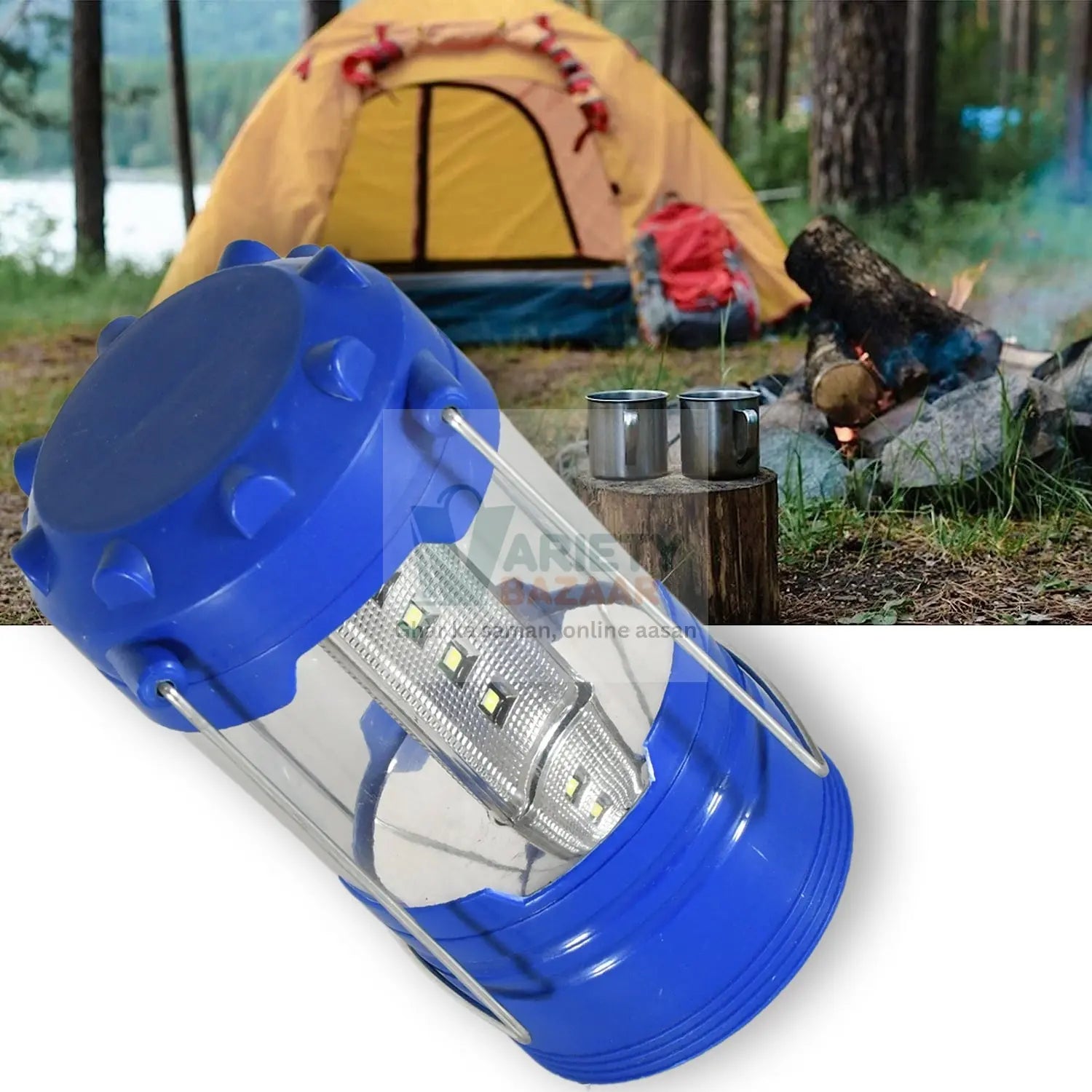 Portable Waterproof Camping Lantern for Hiking & Fishing (Battery Not Included) Variety Bazaar