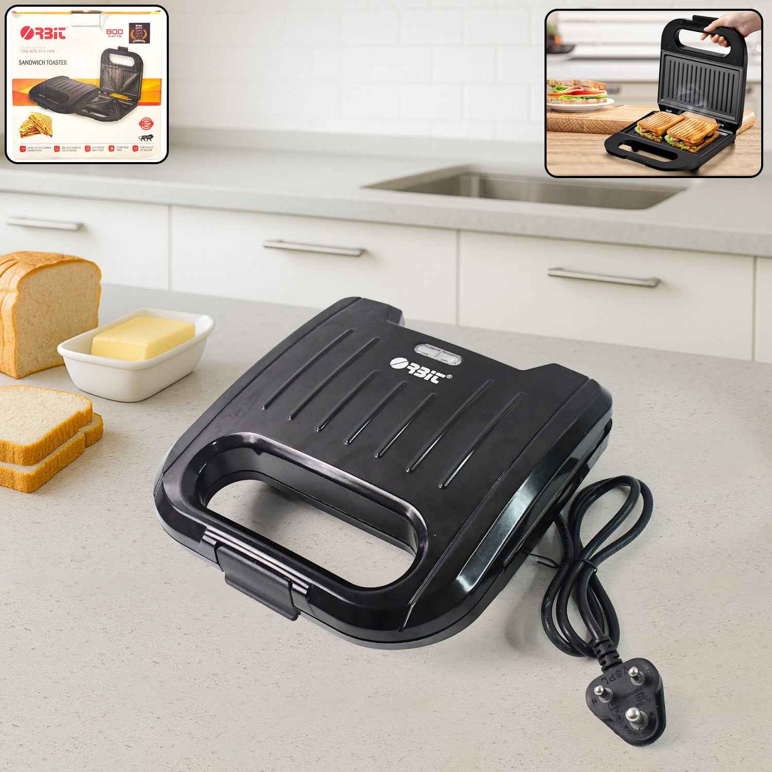 Orbit Sandwich Toaster Maker (800w  1 Pc)
