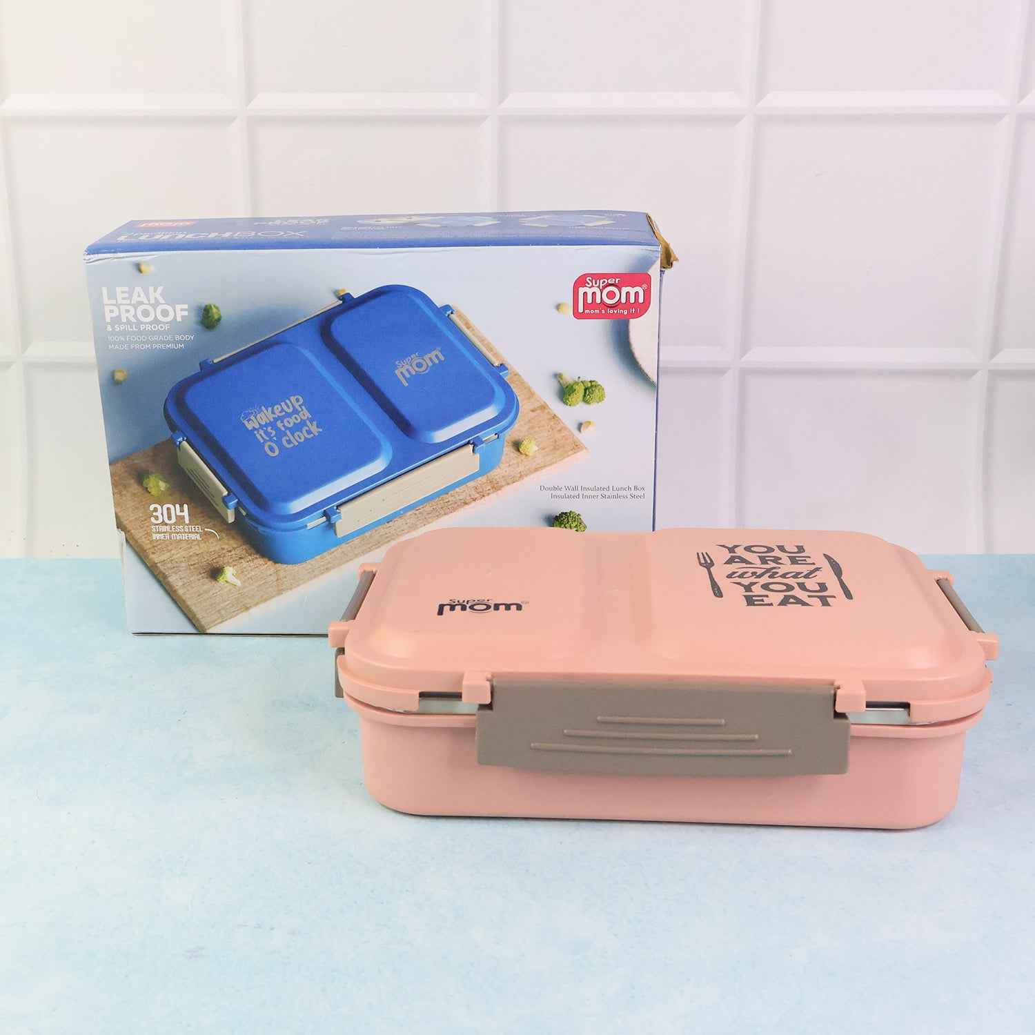 Supermom 2 Partition Stainless Steel Lunch Box