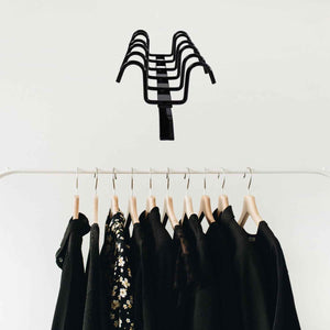 Double-row Metal Cupholder Rack Multi-purpose Iron Hanger With 6 Hooks (1 Pc)