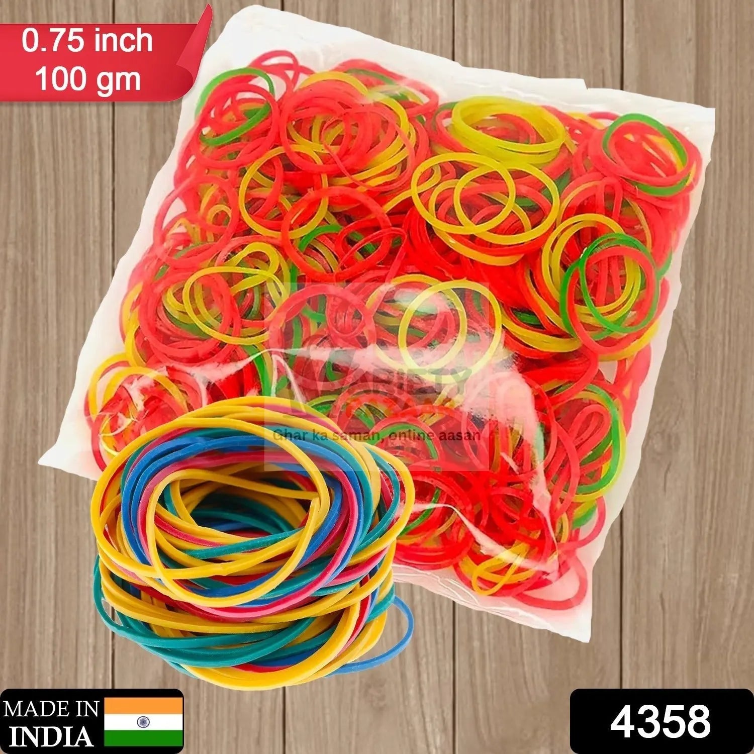 RUBBER BAND FOR OFFICE/HOME AND KITCHEN ACCESSORIES ITEM PRODUCTS, ELASTIC RUBBER BANDS, FLEXIBLE REUSABLE NYLON ELASTIC UNBREAKABLE, FOR STATIONERY, SCHOOL MULTICOLOR Travel Sahayak