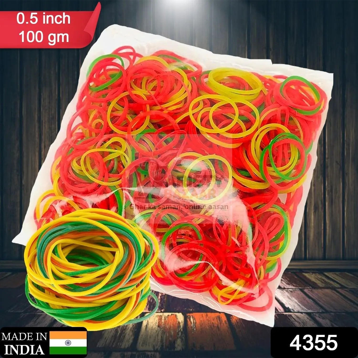 RUBBER BAND FOR OFFICE/HOME AND KITCHEN ACCESSORIES ITEM PRODUCTS, ELASTIC RUBBER BANDS, FLEXIBLE REUSABLE NYLON ELASTIC UNBREAKABLE, FOR STATIONERY, SCHOOL MULTICOLOR Travel Sahayak