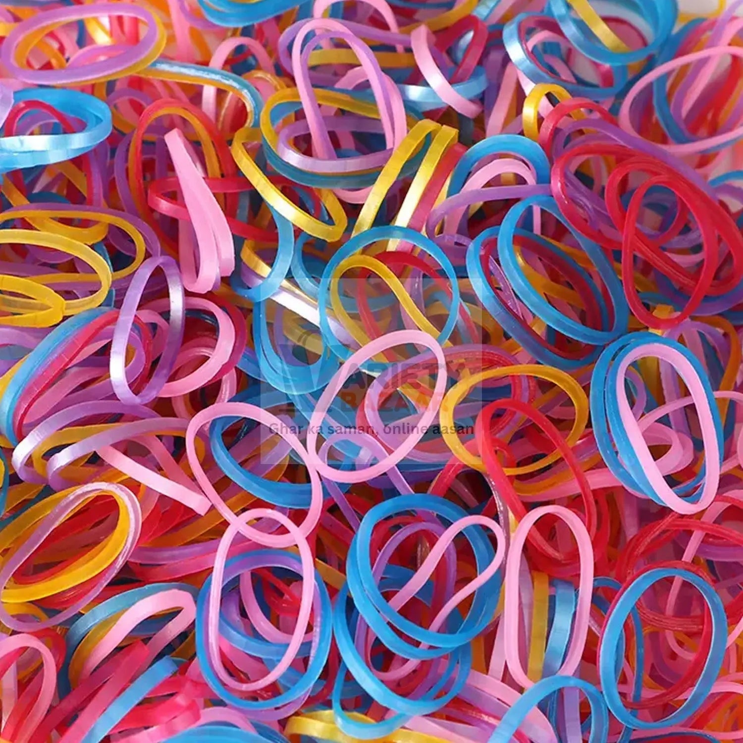RUBBER BAND FOR OFFICE/HOME AND KITCHEN ACCESSORIES ITEM PRODUCTS, ELASTIC RUBBER BANDS, FLEXIBLE REUSABLE NYLON ELASTIC UNBREAKABLE, FOR STATIONERY, SCHOOL MULTICOLOR Travel Sahayak