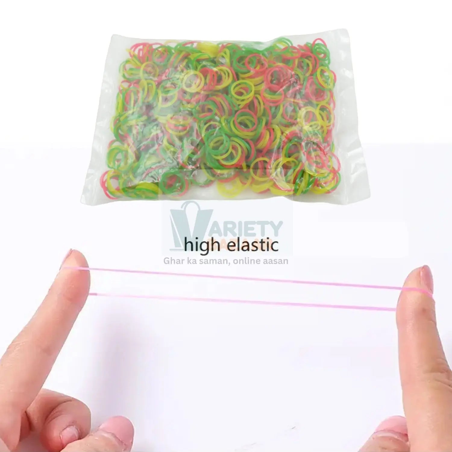 RUBBER BAND FOR OFFICE/HOME AND KITCHEN ACCESSORIES ITEM PRODUCTS, ELASTIC RUBBER BANDS, FLEXIBLE REUSABLE NYLON ELASTIC UNBREAKABLE, FOR STATIONERY, SCHOOL MULTICOLOR Travel Sahayak