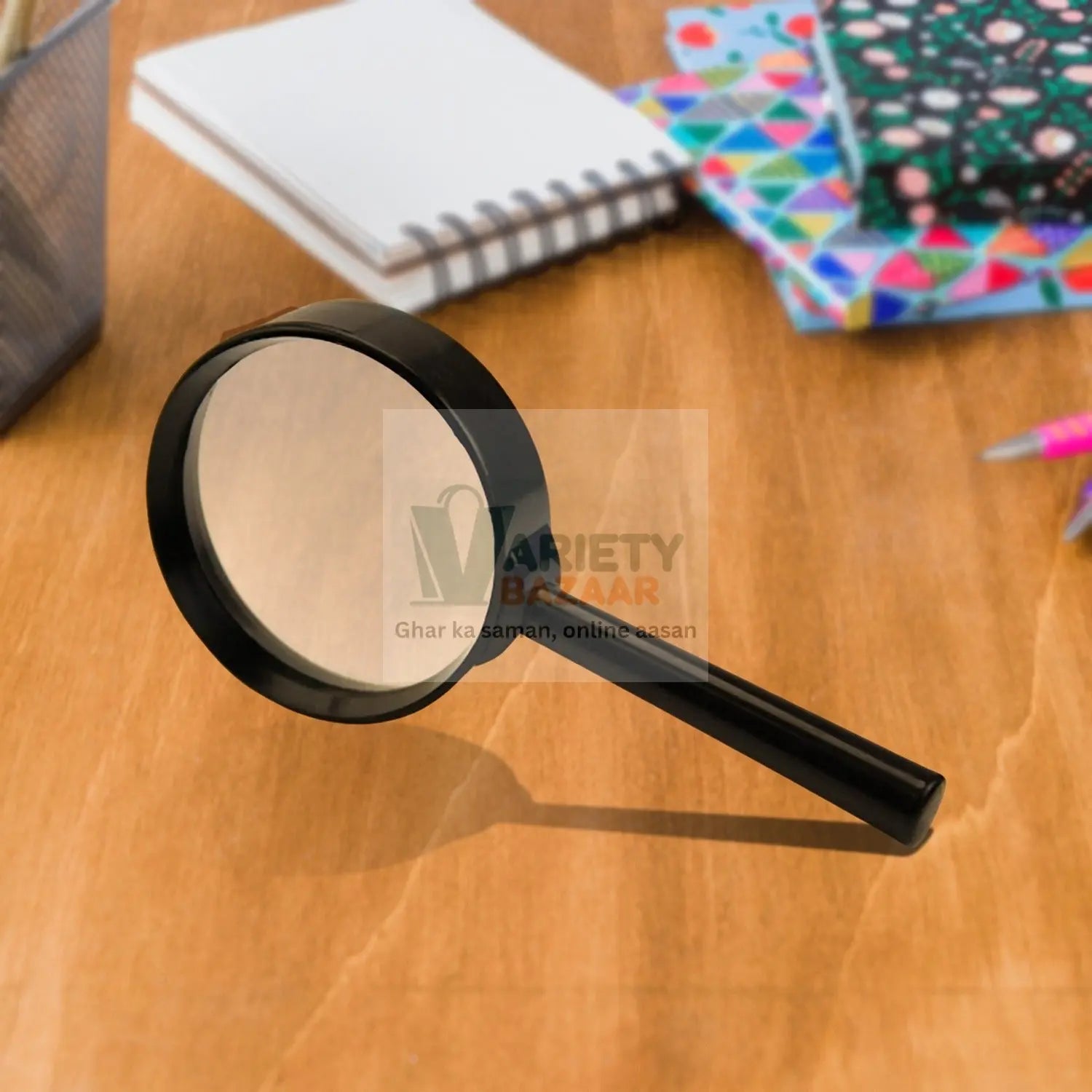 Real Glass Magnifying Lens for Reading, Breakage-Proof (50 mm) Variety Bazaar