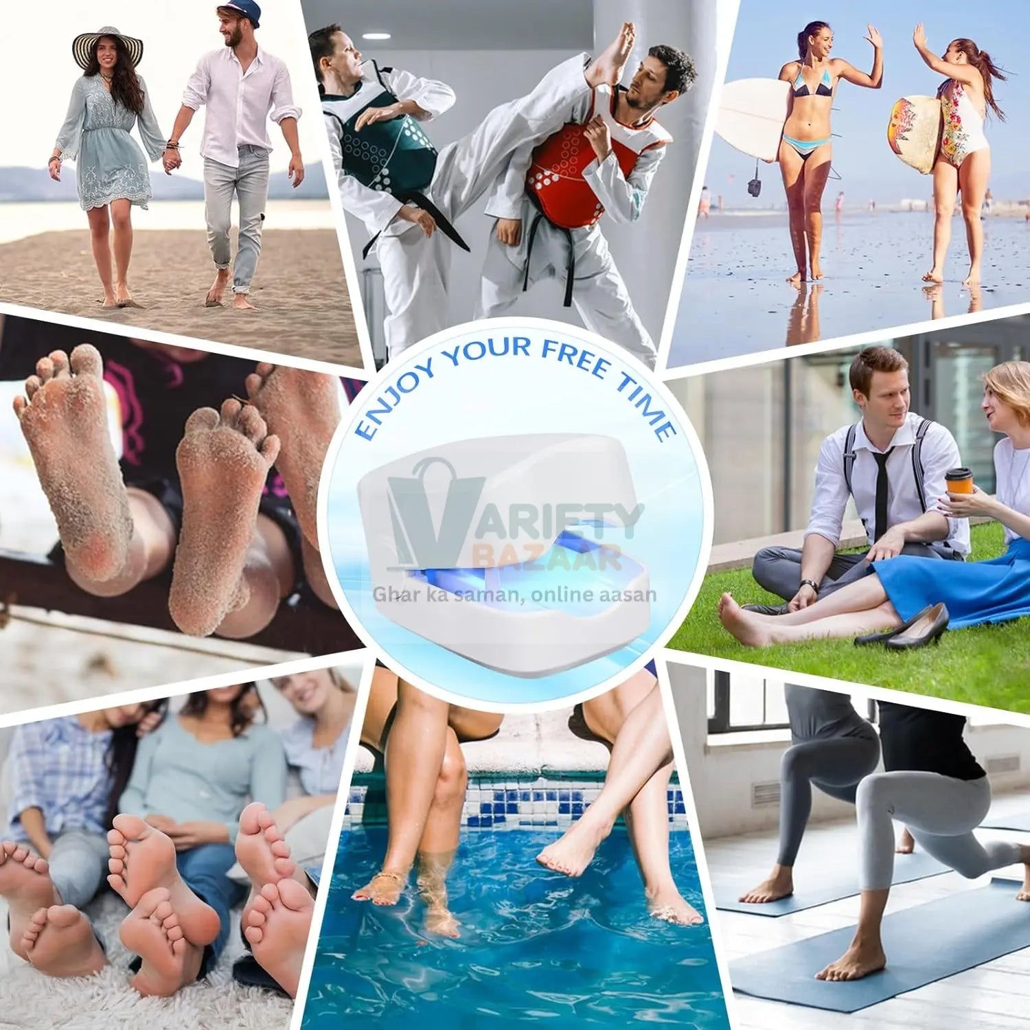 Rechargeable Nail Fungus Laser – Anti-Fungal Device for Toenails, Hands & Feet (Home Use) Variety Bazaar