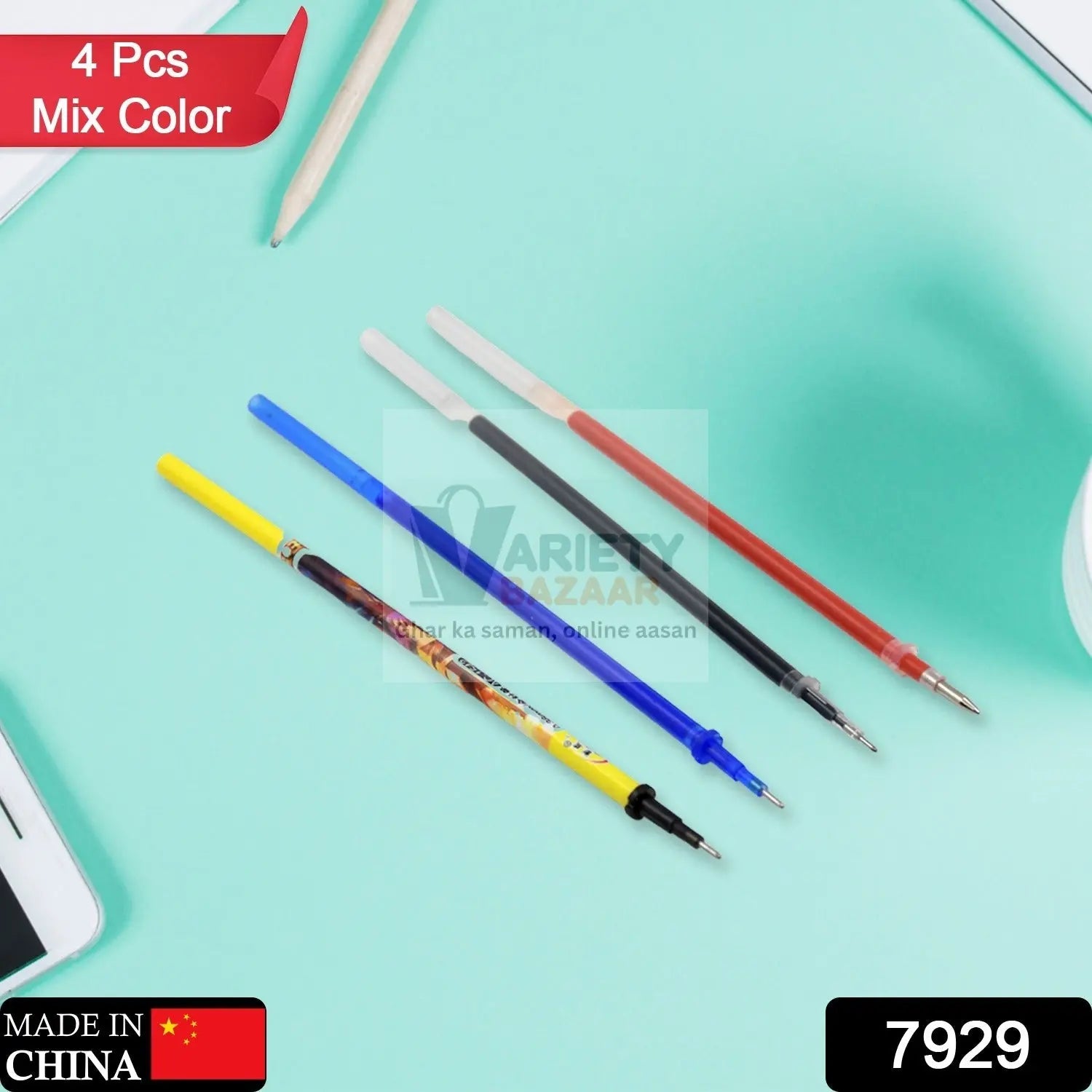 Mixed color gel pen refills, ideal for note-taking and journaling at home or office.