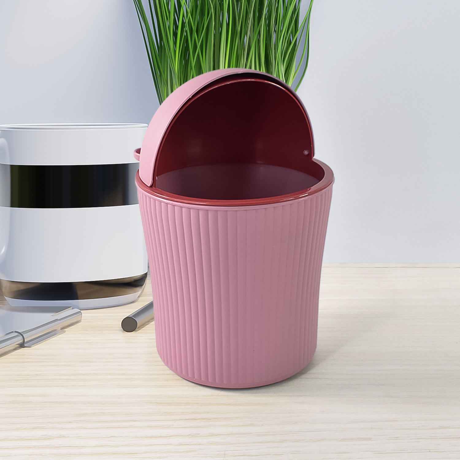 Apex Mini Tabletop Dustbin (1 Pc  1200 Ml  Mix Color)