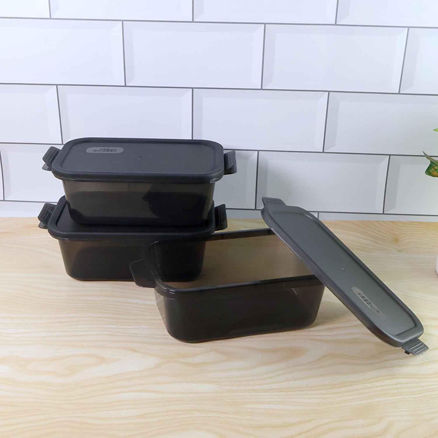 Rectangular Food Storage Containers - (3 Pc  Set)