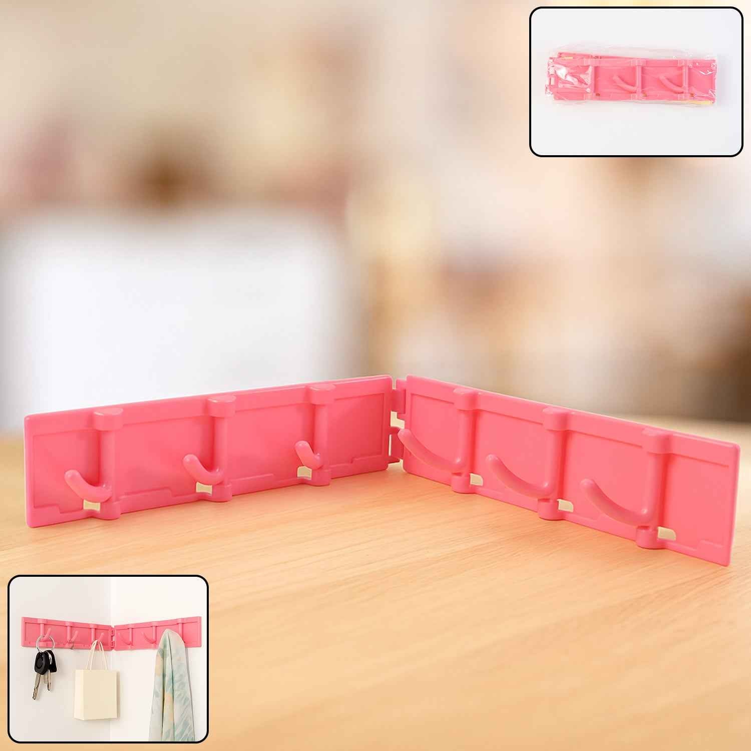 Foldable Rotating Wall-mounted Multipurpose 6 Hook Rack (1 Pc)
