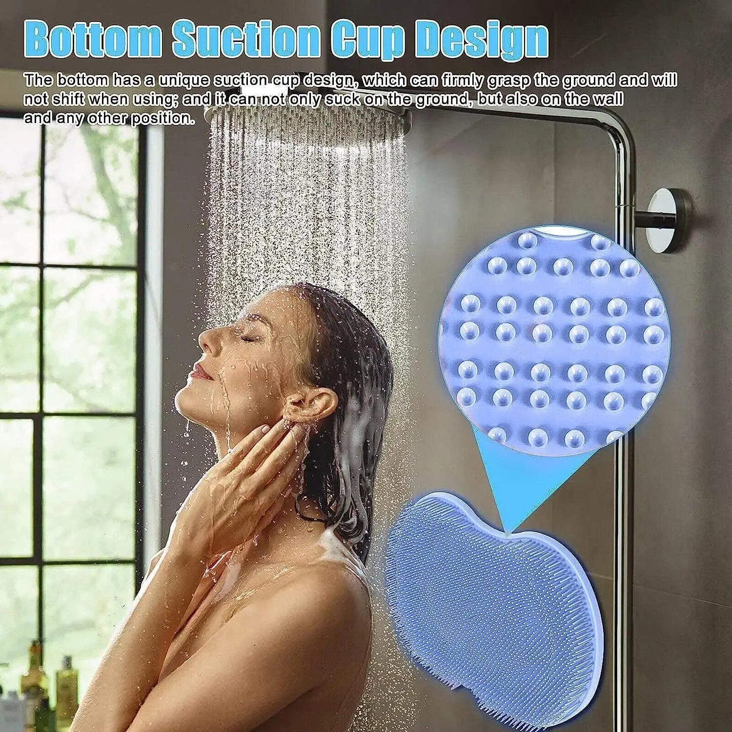 Silicone Bath Massage Cushion – Suction Cup Exfoliating Foot Scrubber & Mat Variety Bazaar