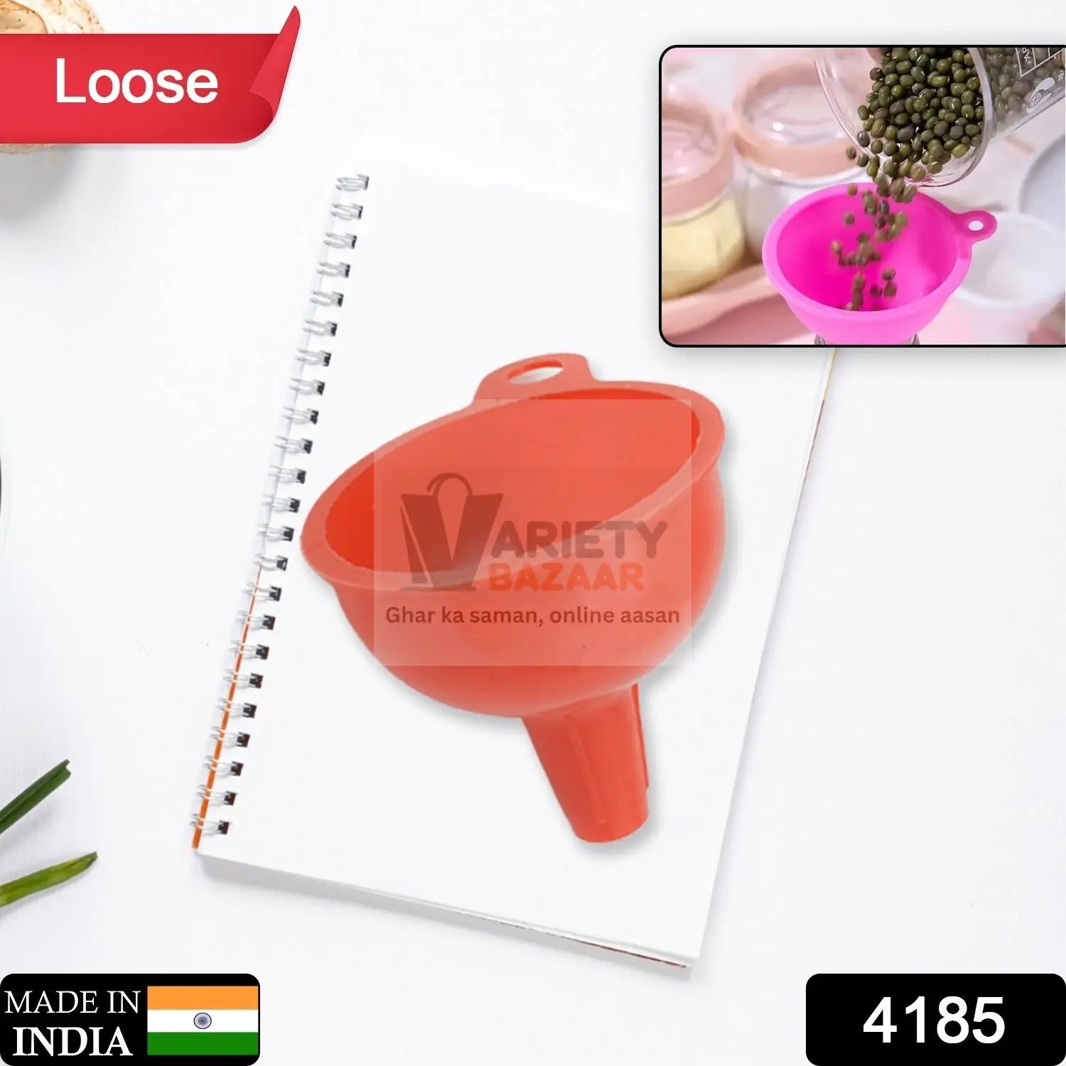 Silicone Funnel For Pouring Oil, Sauce, Water, Juice And Small Food-GrainsFood Grade Silicone Funnel Travel Sahayak