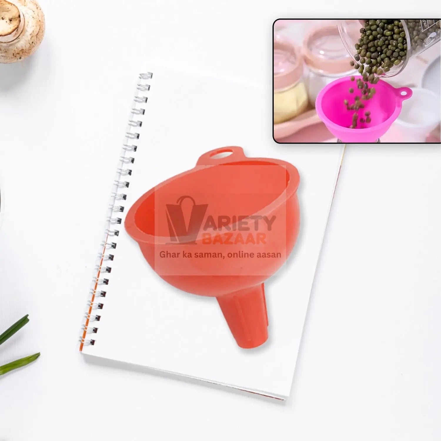 Silicone Funnel For Pouring Oil, Sauce, Water, Juice And Small Food-GrainsFood Grade Silicone Funnel Travel Sahayak