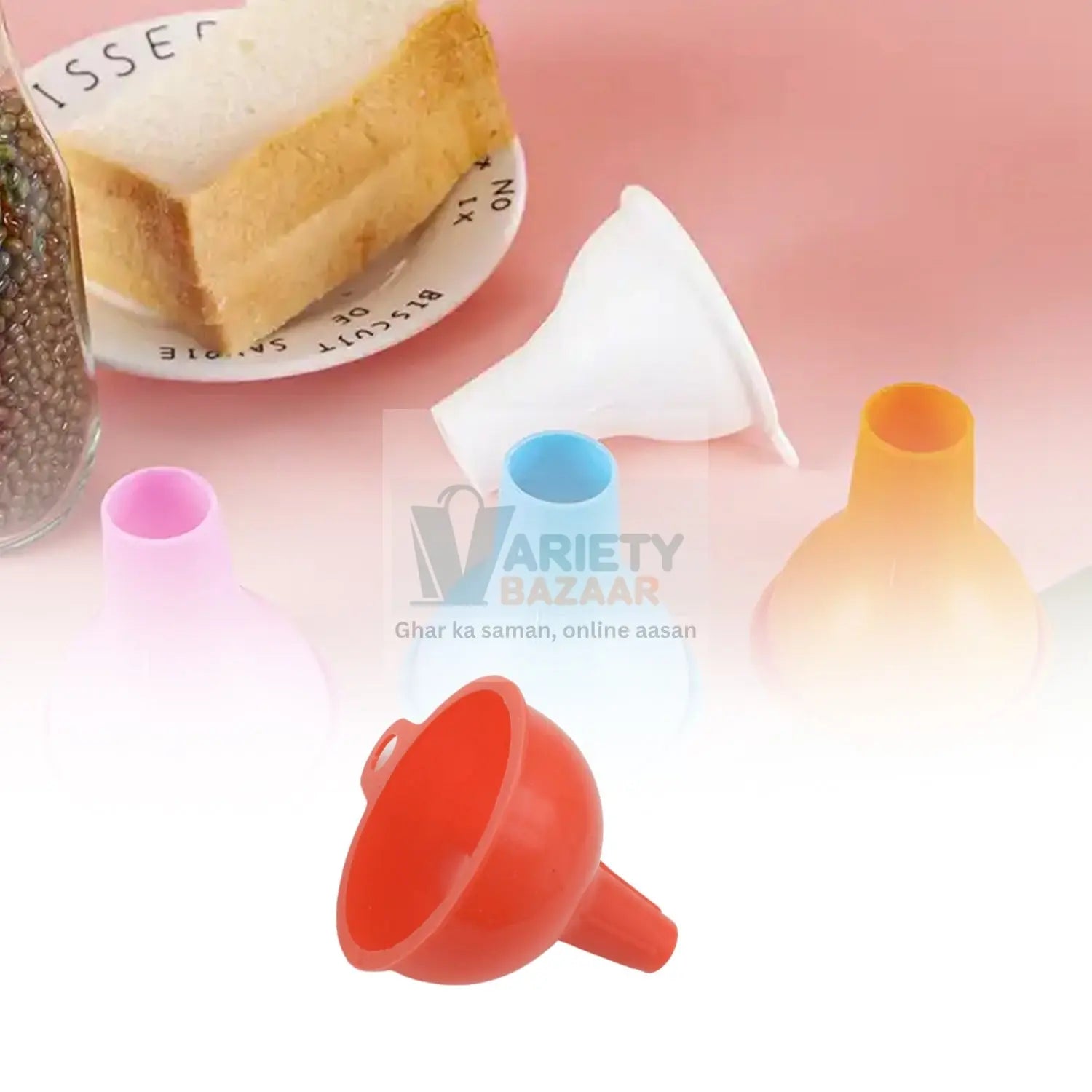 Silicone Funnel For Pouring Oil, Sauce, Water, Juice And Small Food-GrainsFood Grade Silicone Funnel Travel Sahayak