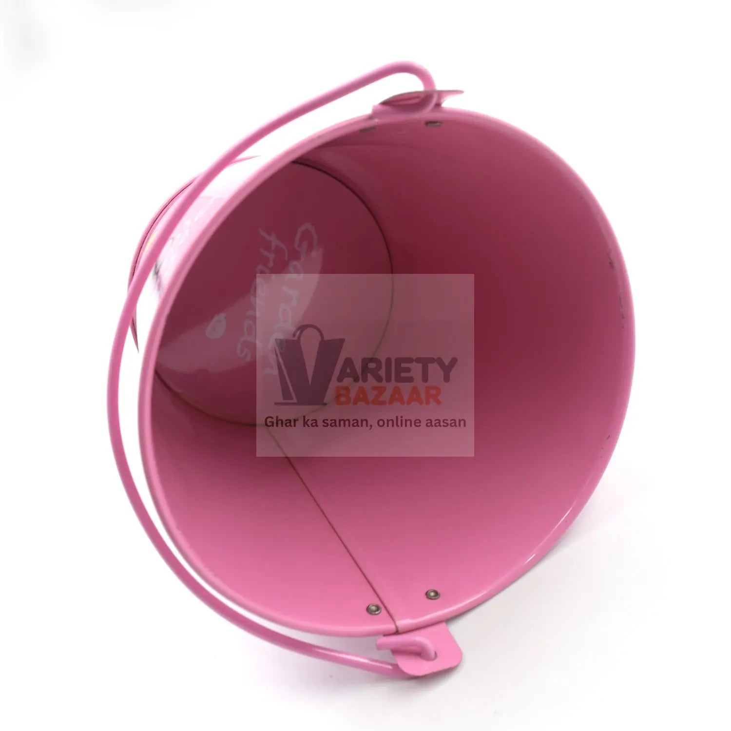 Small Metal Bucket for Plants & Decor (1 Pc, With Handle) Variety Bazaar