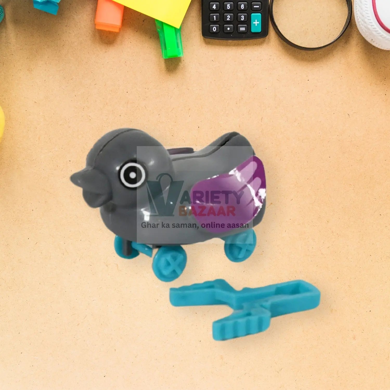Small push back duck toy, Ejectable spring tail duck, Small DIY duck Toy travel sahayak