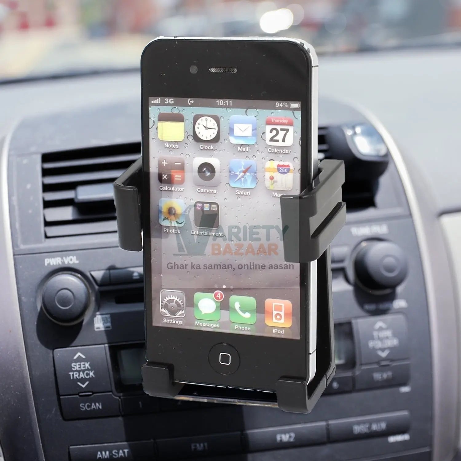 Smartphone Car Holder – Air Vent & Dashboard Bracket (1 Pc) Variety Bazaar