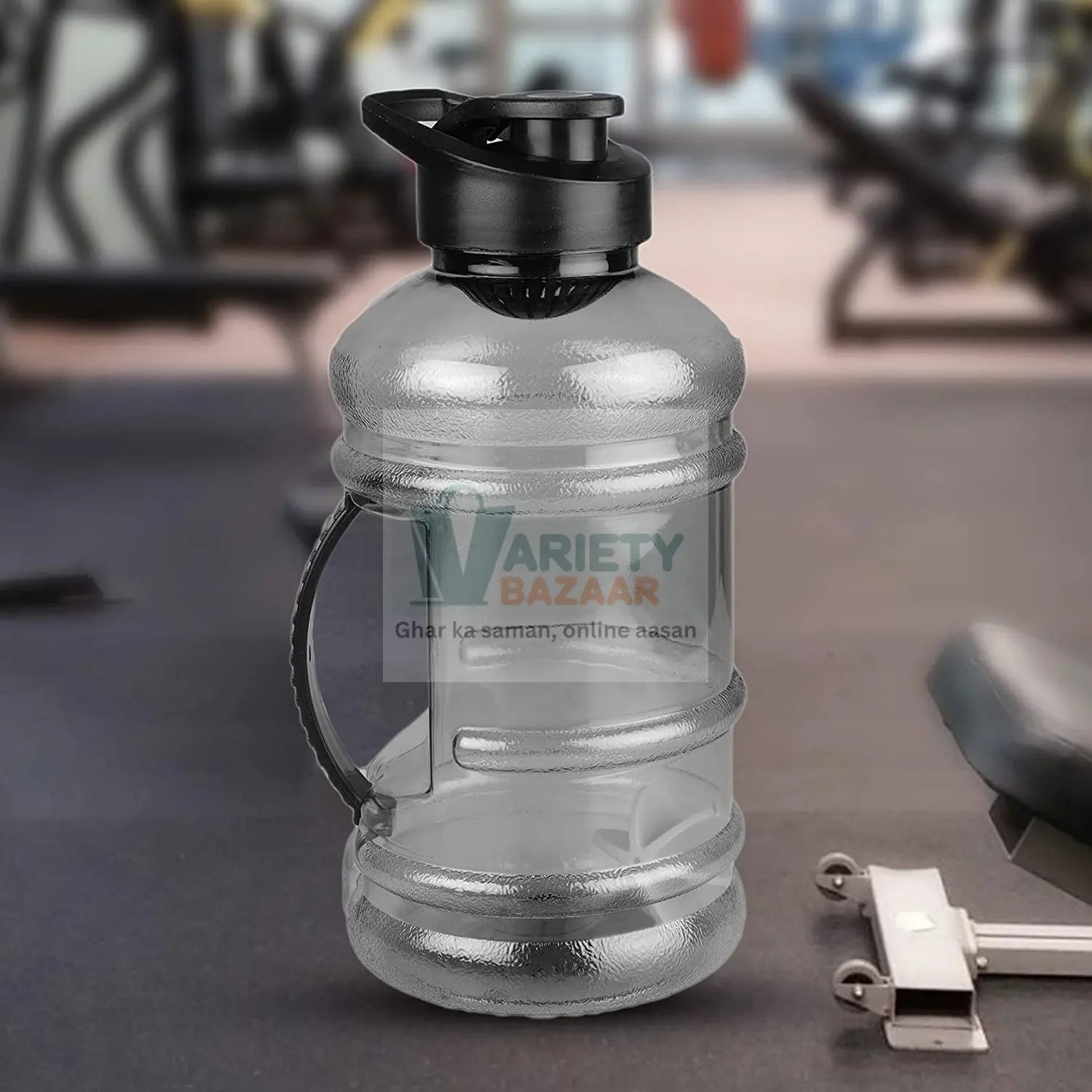Sports Gym 1.5 Liters Gallon Water Bottle with Mixer and Strainer Variety Bazaar