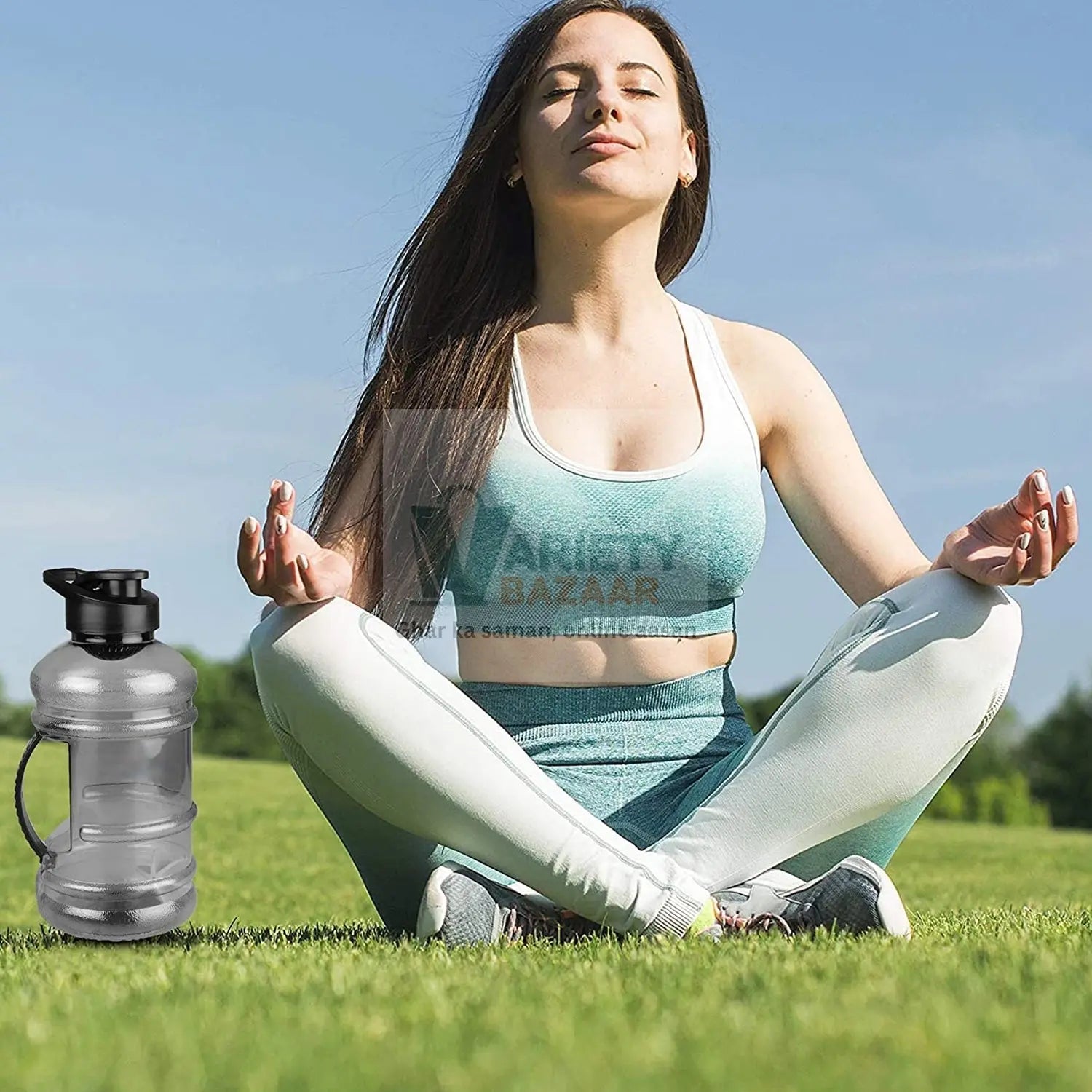 1.5L sports bottle with mixer for easy hydration