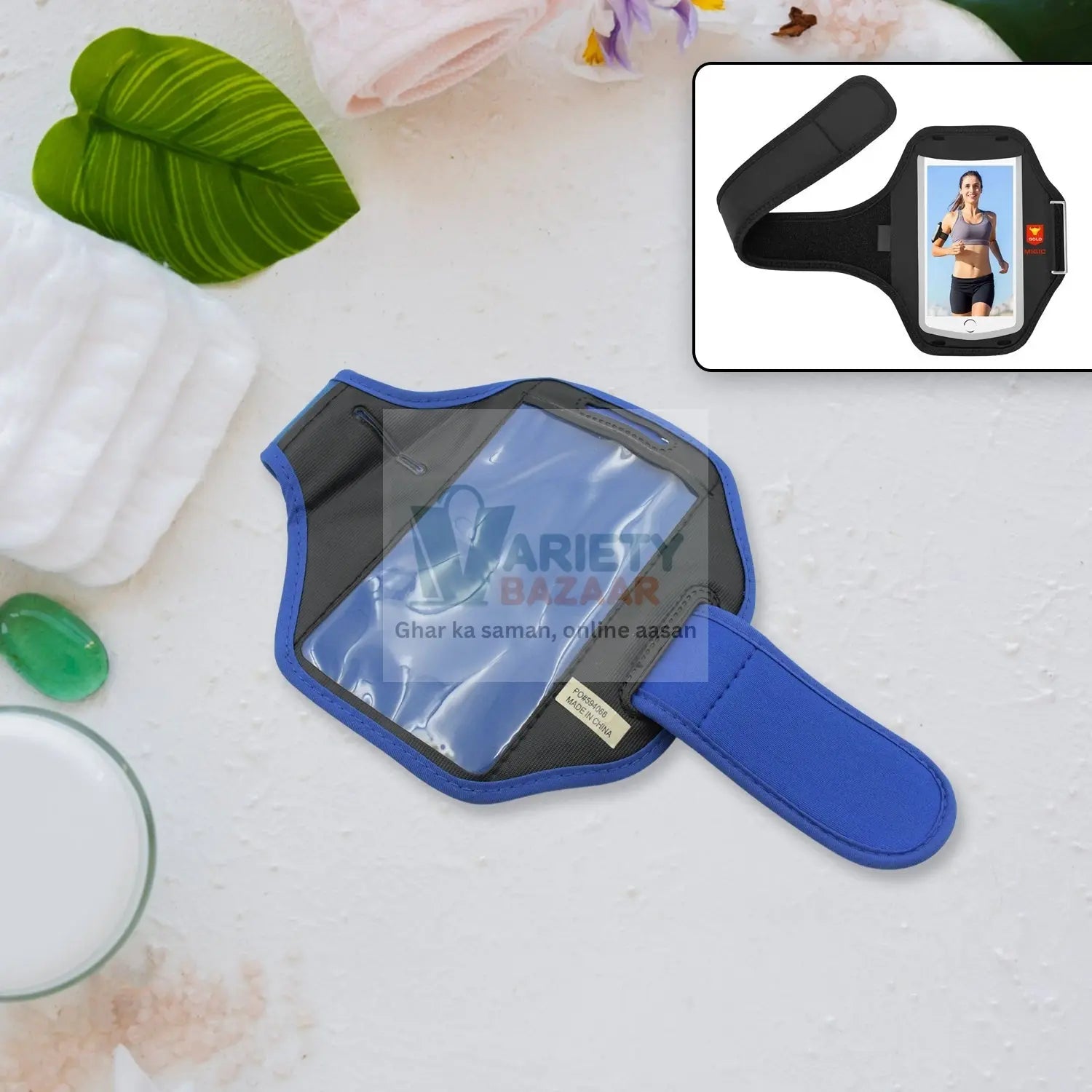 Sports Wrist Bag Running Arm Band Running Armband Phone Arm Pouch Case Cellphone Arm Band Phone Arm Case Holder Sports Phone Armbands Running Phone Holder (1 Pc) Travel Sahayak