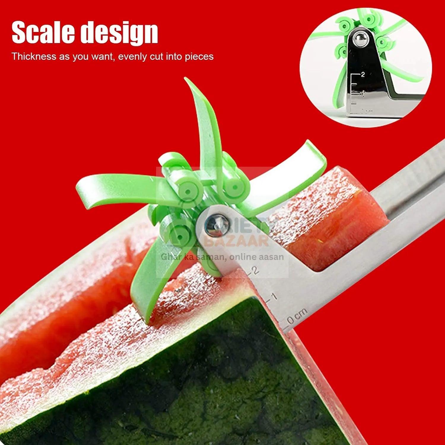 Stainless Steel Washable Watermelon Cutter – Windmill Slicer & Peeler Variety Bazaar