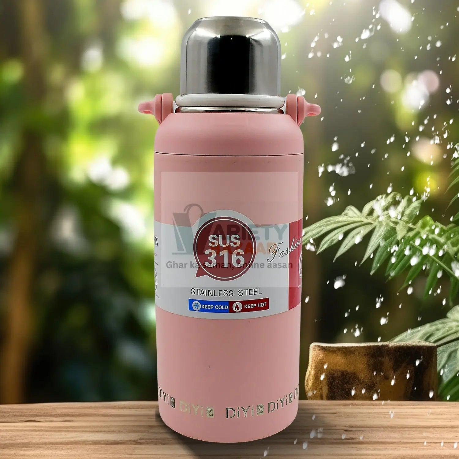 Stainless Steel tumblers 316 Stainless Steel, Vacuum Insulated Cup / Bottle, Portable Travel Kettle / Water Bottle with Handle, Outdoor Large Capacity Sports Kettle Cups / Bottle (1300 ML) Variety Bazaar