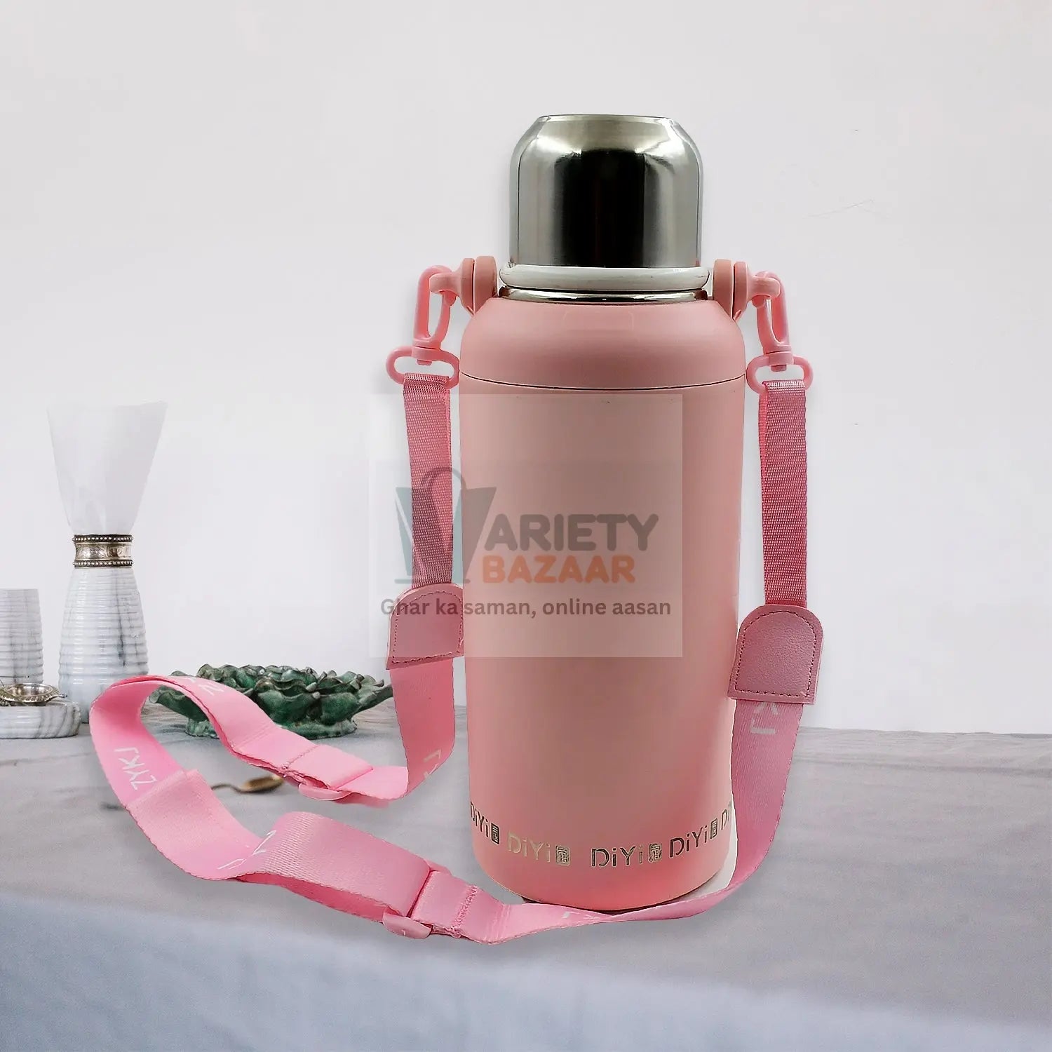 Stainless Steel tumblers 316 Stainless Steel, Vacuum Insulated Cup / Bottle, Portable Travel Kettle / Water Bottle with Handle, Outdoor Large Capacity Sports Kettle Cups / Bottle (1300 ML) Variety Bazaar