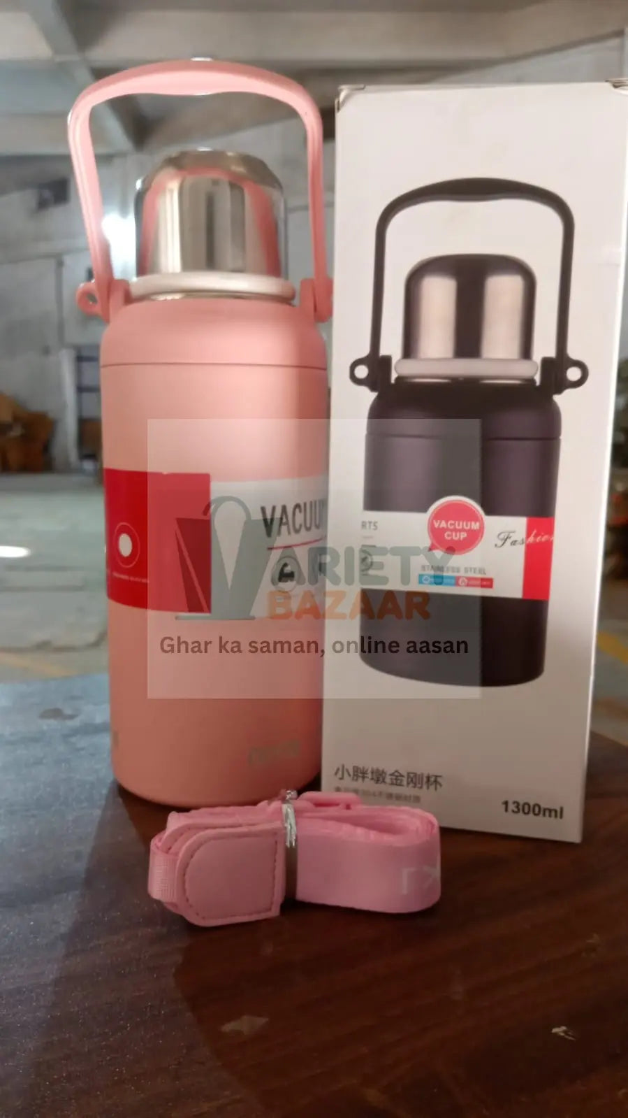 Stainless Steel tumblers 316 Stainless Steel, Vacuum Insulated Cup / Bottle, Portable Travel Kettle / Water Bottle with Handle, Outdoor Large Capacity Sports Kettle Cups / Bottle (1300 ML) Variety Bazaar