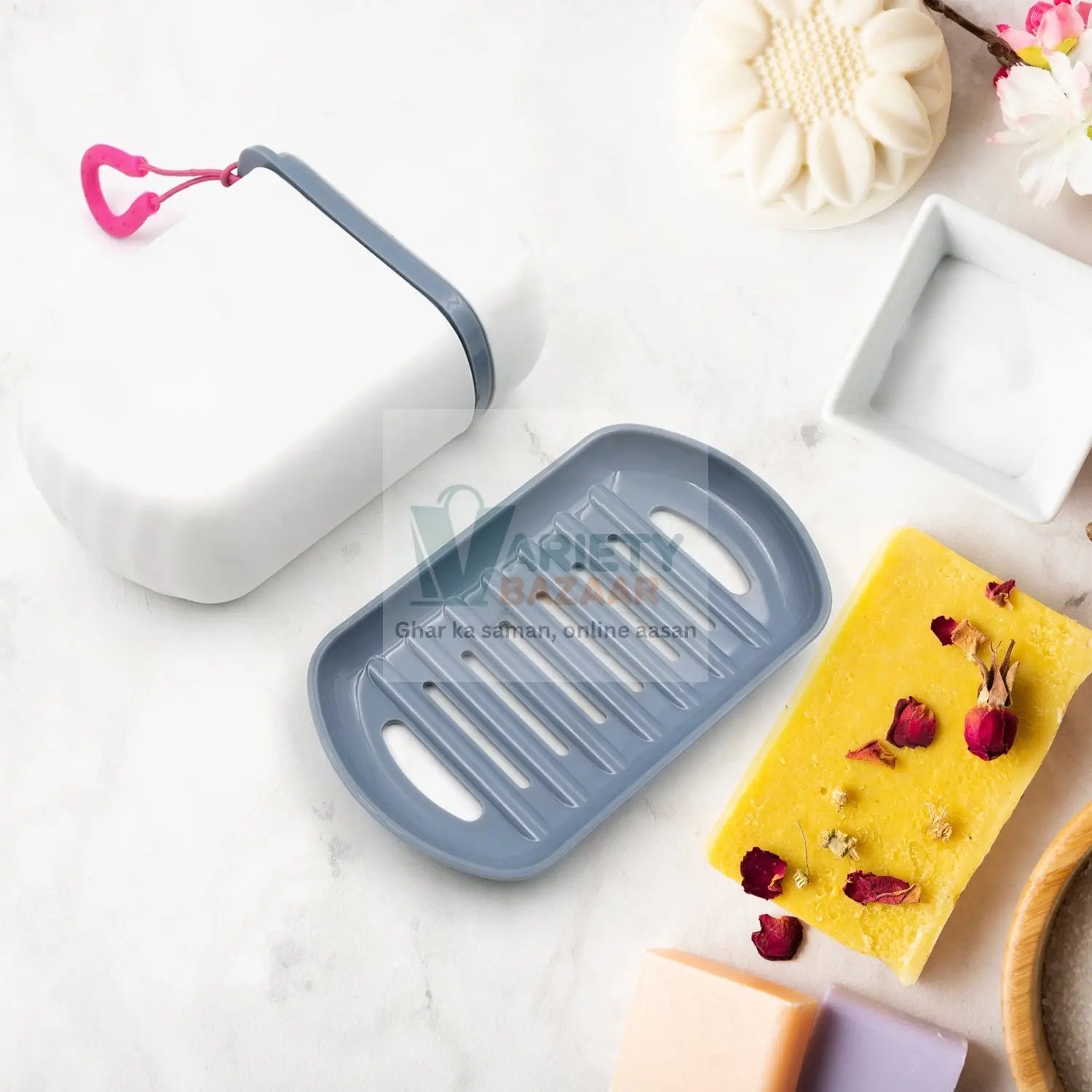 Stylish and Practical Soap Holder for Travel  Soap Box With Secure Seal and Non Leak Design Stylish Soap Box for Home, Bathroom, Hiking, Travel, Camping Capsule Soap Box (1 Pc) Variety Bazaar