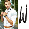 Y-shape solid color suspenders.