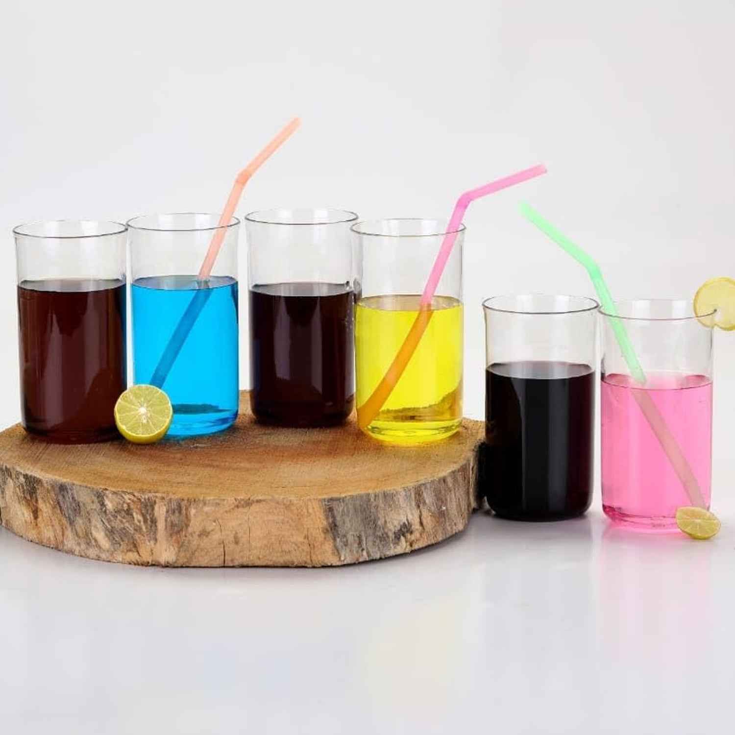 Glossy Plastic Glass Set (6 Pc  300 Ml)