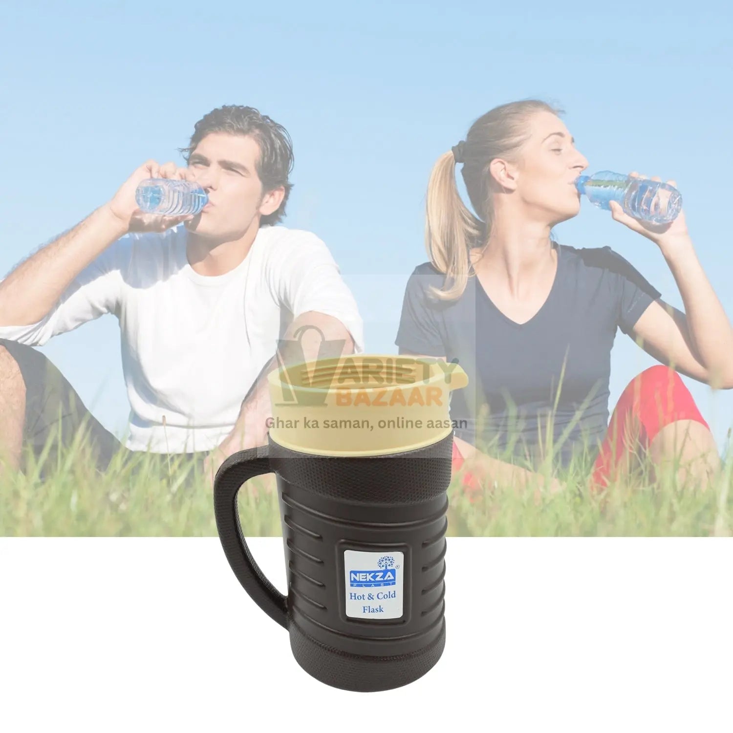 Thermos Insulated Flask or hot Kettle,  Plastic innner Steel, Insulated Tea Kettle Hot and Cold Premium Tea Kettle Kettle | Easy to Carry | Leak Proof | Tea Jug | Coffee Jug | Water Jug | Hot Beverag (1200 Ml, 1700ML ) Travel Sahayak