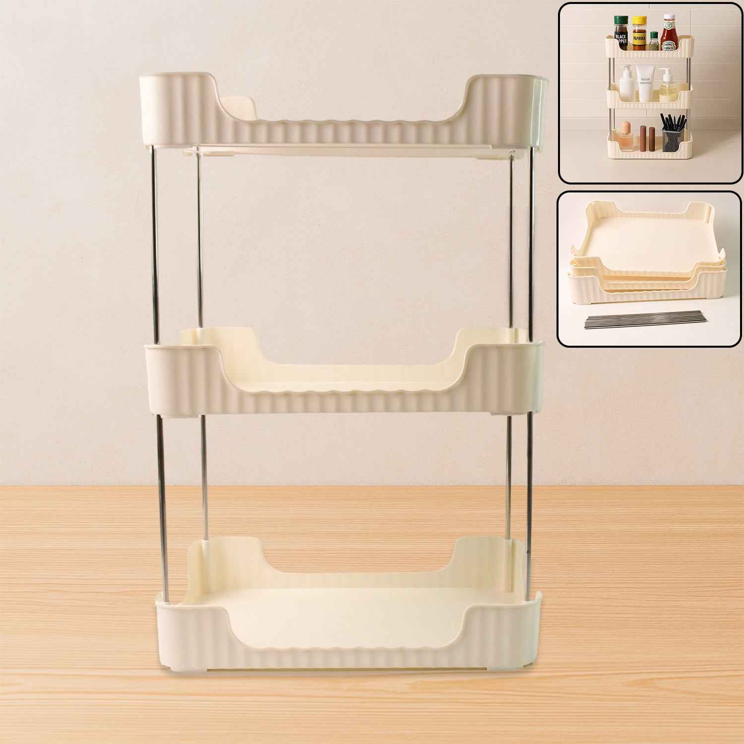 3-tier Multipurpose Storage Organizer Rack Shelf (1 Set)