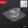 Transparent Self-Adhesive Wall Hook – Drill-Free, Waterproof & Oil-Proof for Toothbrush, Socket (1 Pc) Variety Bazaar