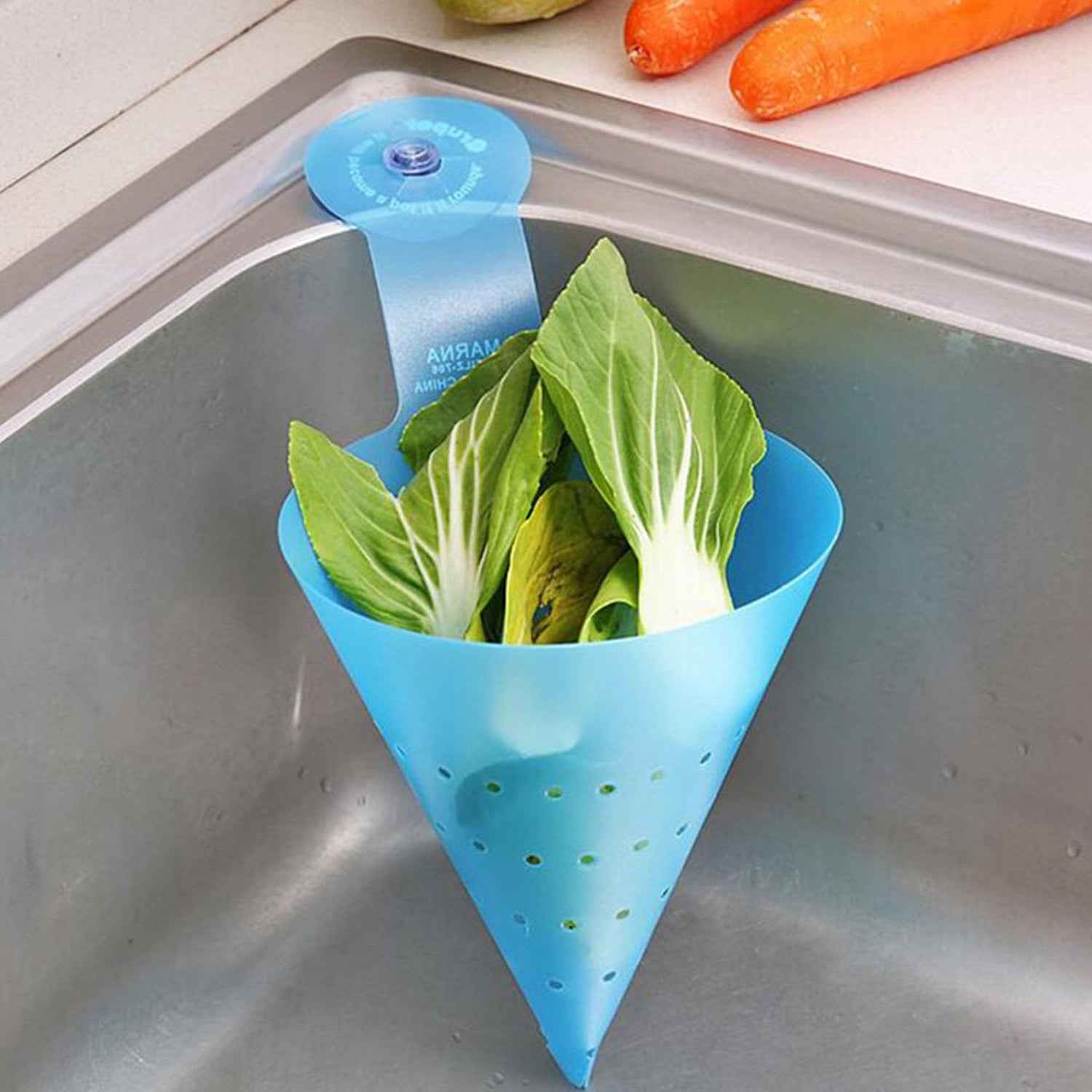 Multipurpose Hanging Sink Corner Strainer With Suction Cup (1 Pc)