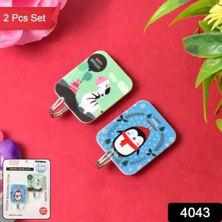 Multipurpose Strong Cartoon Hook Self-adhesive Hooks (2 Pc Set)