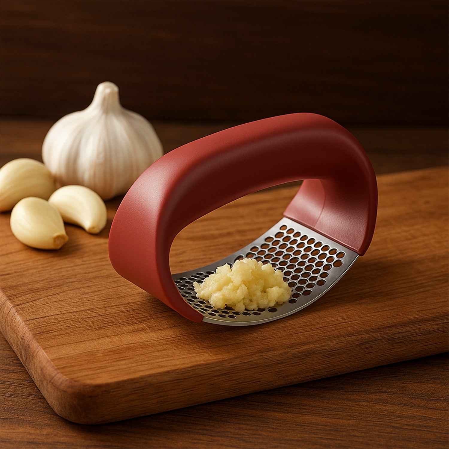 Supermom Premium Curve Garlic Press Crusher (1 Pc)