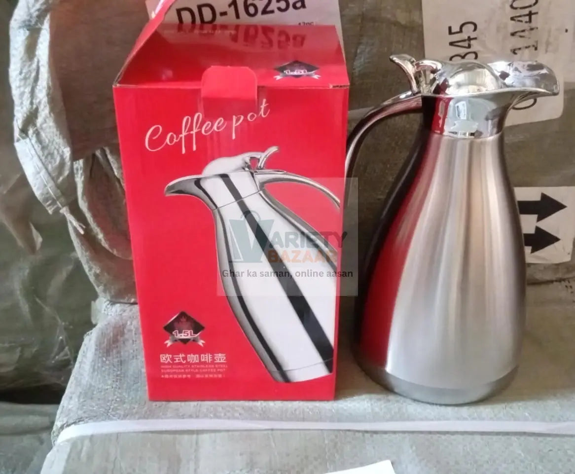 Vacuum Insulated Kettle Jug, Vacuum Insulated Thermos Kettle Jug Insulated Vacuum Flask, Vacuum Kettle Jug Stainless Steel For Milk, Tea, Beverage Home Office Travel Coffee (2.5 LTR, 1.5 LTR, 2 LTR) (1Pc) Travel Sahayak