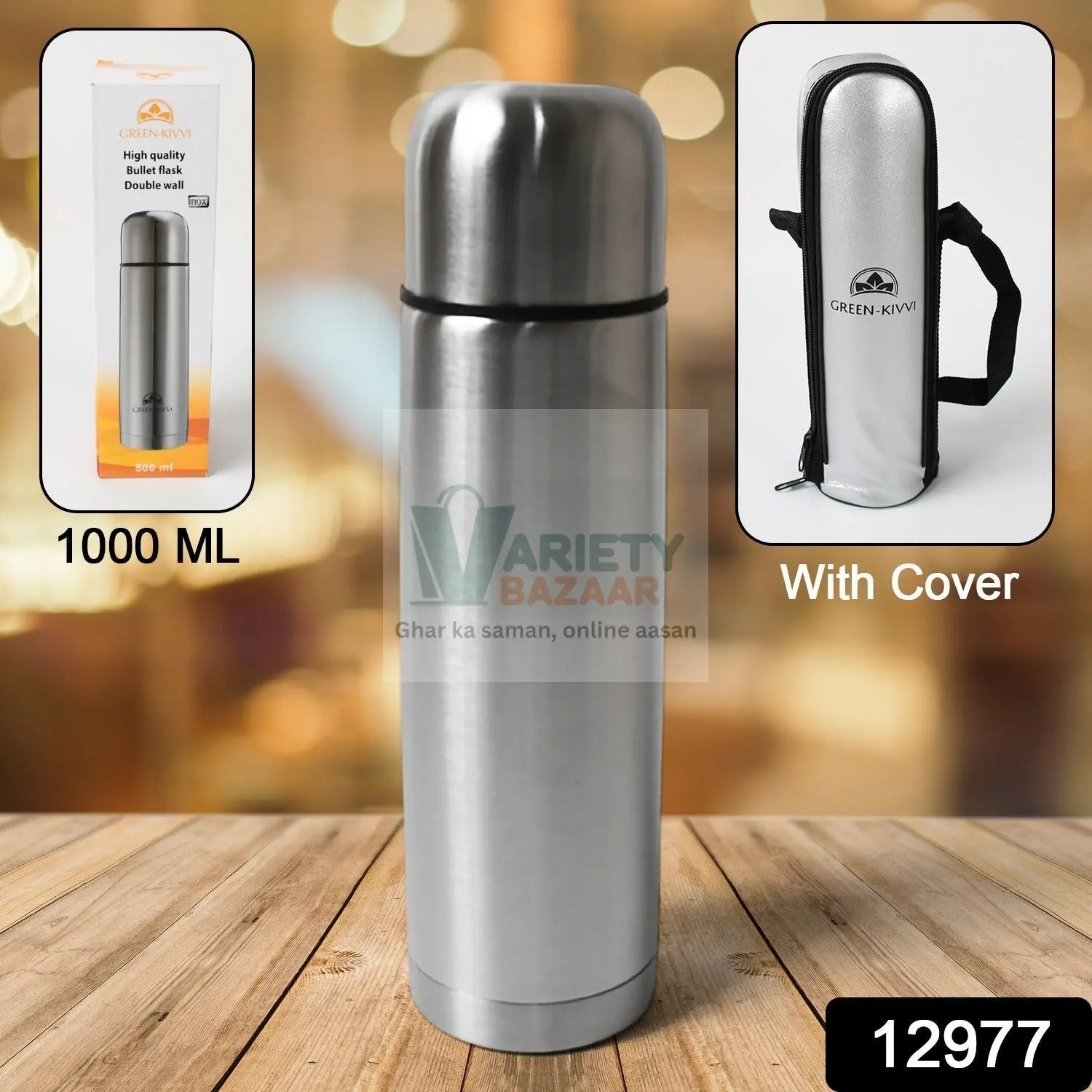 Vacuum Stainless Steel Double Wall Water Bottle, Fridge Water Bottle, Stainless Steel Water Bottle Leak Proof, Rust Proof, Cold & Hot Thermos steel Bottle| Leak Proof | Office Bottle | Gym | Home | Kitchen | Hiking | Trekking | Travel Bottle (1000 ML) travel sahayak