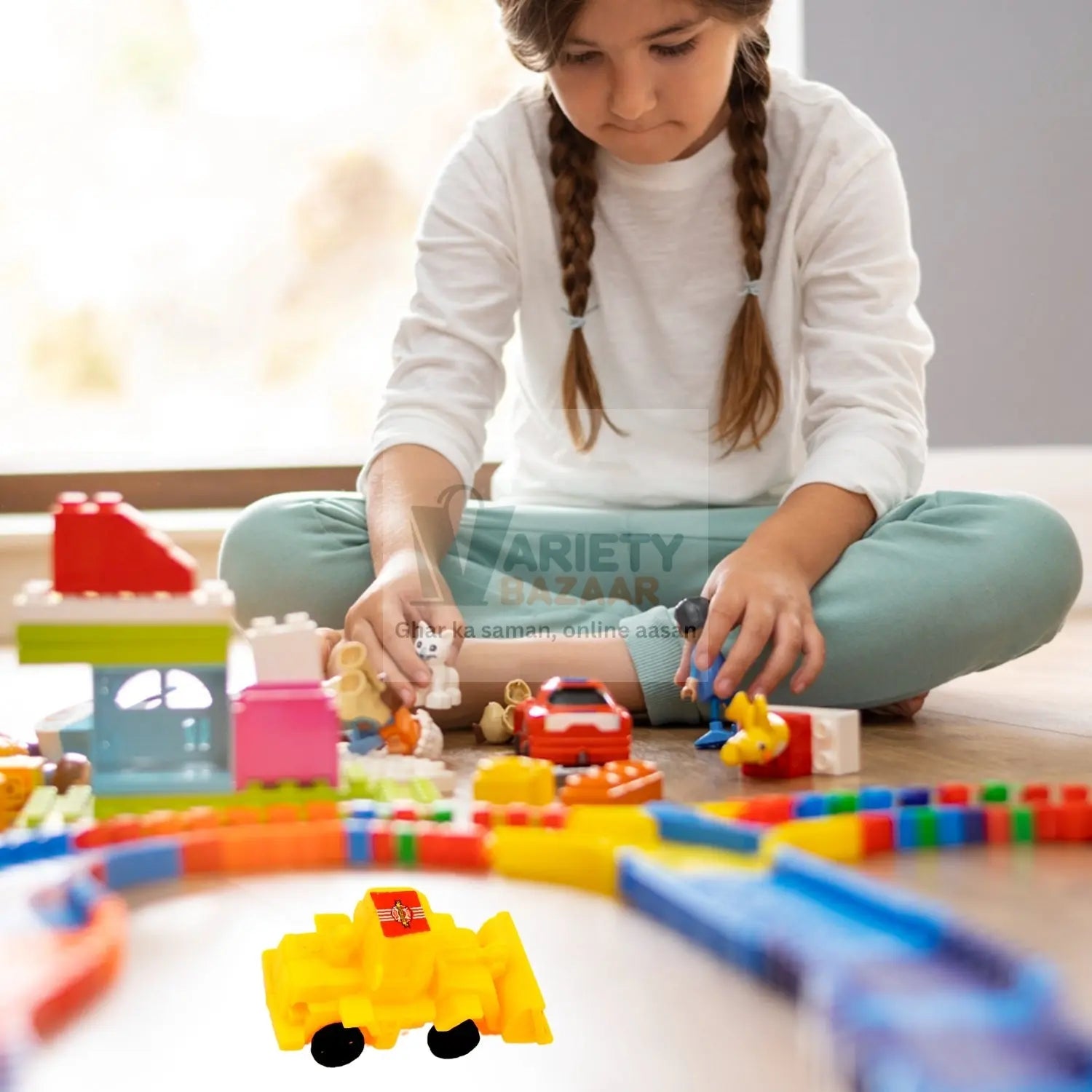 Vehicle Car Engineering Automobile Construction Car Toys Set for Children Kids Crane Excavator Road Roller Forklift Mixer Truck Transporter Truck Machine Construction Toys (6 Pcs Set) Variety Bazaar